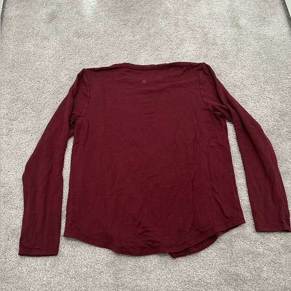 Lululemon Love Long Sleeve in Red Merlot Size Medium - Picture 3 of 8